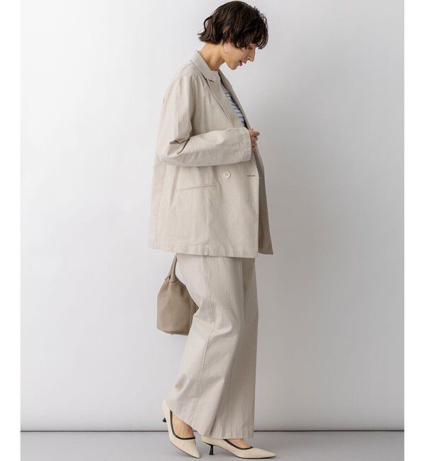 23区「スラブツイルストレッチ オーバーサイズ ダブルジャケット」|その他|