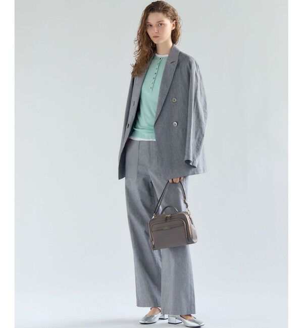 23区「スラブツイルストレッチ オーバーサイズ ダブルジャケット」|その他|