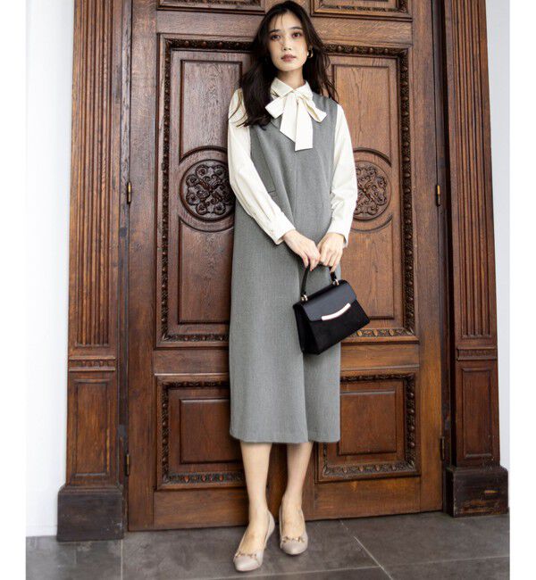 ANY SIS「ボウタイ付きビジュー シャツ」|シャツ・ブラウス|