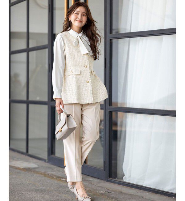 ANY SIS「ボウタイ付きビジュー シャツ」|シャツ・ブラウス|