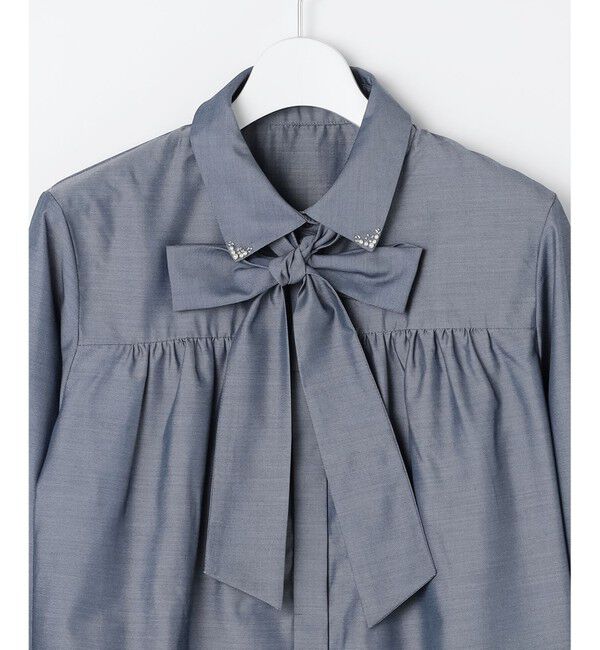 ANY SIS「ボウタイ付きビジュー シャツ」|シャツ・ブラウス|