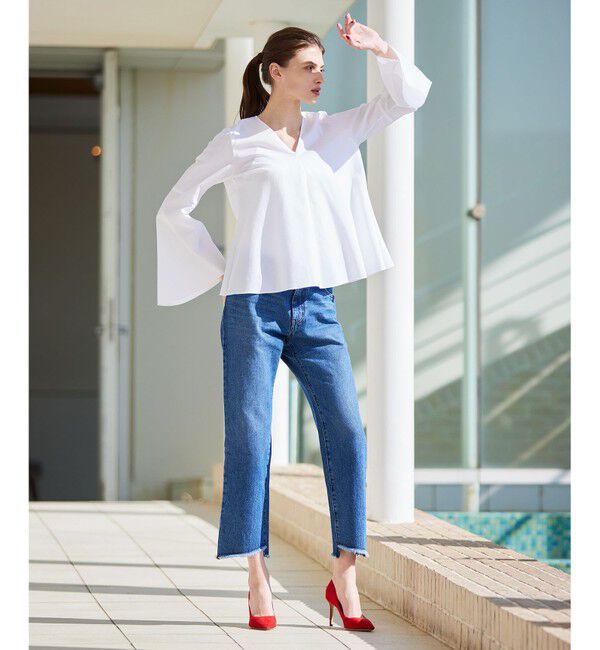 BEIGE,「PERSIMMON / フレアーブラウス」|シャツ・ブラウス|