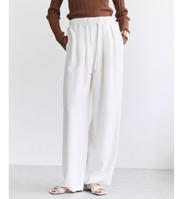 BEIGE,「RUE / ドライタッチイージーセミワイドパンツ」|その他|Ecru