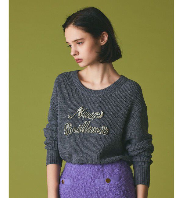 Grace Class「ビジューロゴニットトップ」|ニット・セーター|