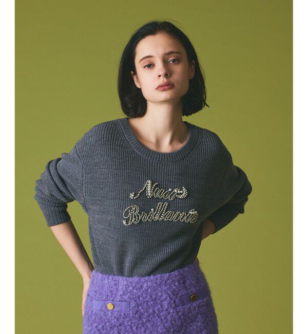 Grace Class「ビジューロゴニットトップ」|ニット・セーター|