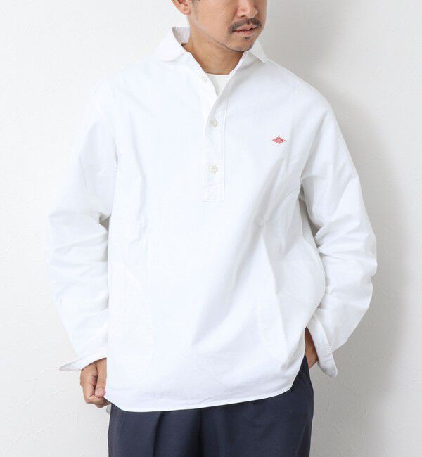 NOLLEY'S goodman「【DANTON/ダントン】ROUND COLLAR P.O SHIRT LS 25SS」|シャツ・ブラウス|ホワイト