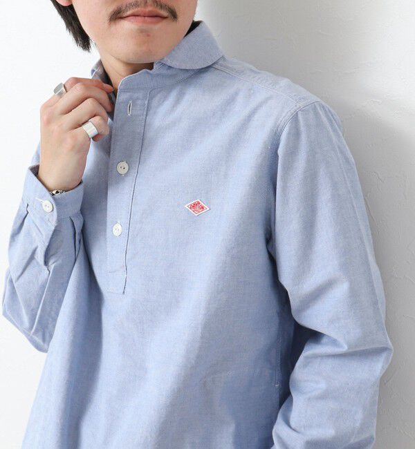 NOLLEY'S goodman「【DANTON/ダントン】ROUND COLLAR P.O SHIRT LS 25SS」|シャツ・ブラウス|ブルー