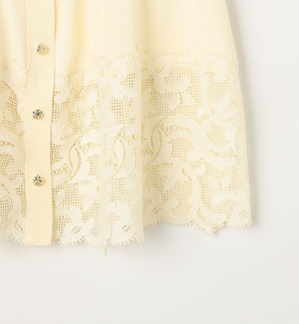 NOLLEY'S「《手洗い可能》レース付きペプラムベスト」|ベスト・ジレ|
