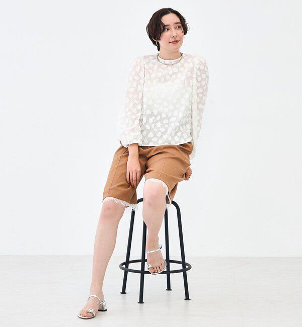 NOLLEY'S「【KIRYU】ウォッシャブル花柄ジャガードブラウス」|シャツ・ブラウス|