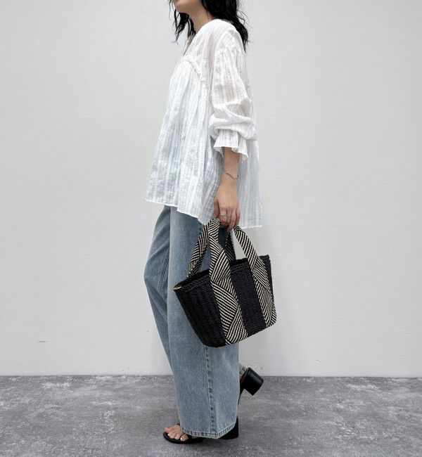 fredy emue「コットンギャザーオーバーブラウス」|シャツ・ブラウス|