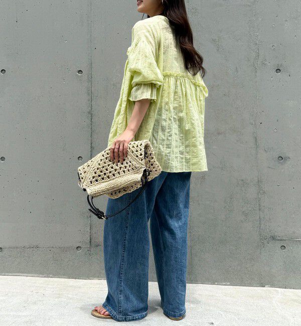 fredy emue「コットンギャザーオーバーブラウス」|シャツ・ブラウス|