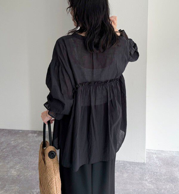 fredy emue「コットンギャザーオーバーブラウス」|シャツ・ブラウス|