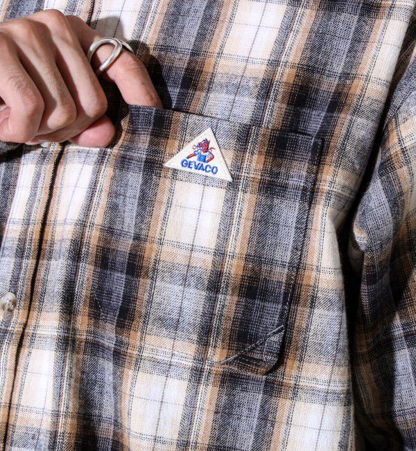 GLOSTER「【GEVACO/ゲバコ】裾ストレートカット ネルシャツ」|シャツ・ブラウス|