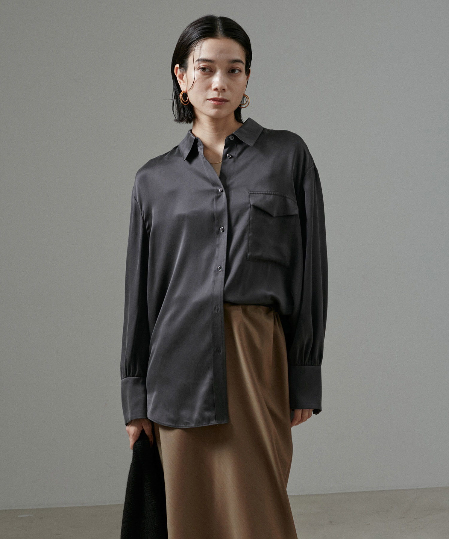 SALON adam et rope'「[24AW]GENTLE SILK シャツブラウス【セットアップ対応】」|シャツ・ブラウス|