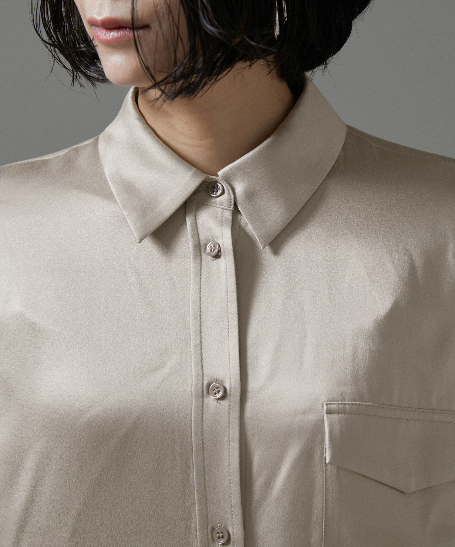 SALON adam et rope'「[24AW]GENTLE SILK シャツブラウス【セットアップ対応】」|シャツ・ブラウス|