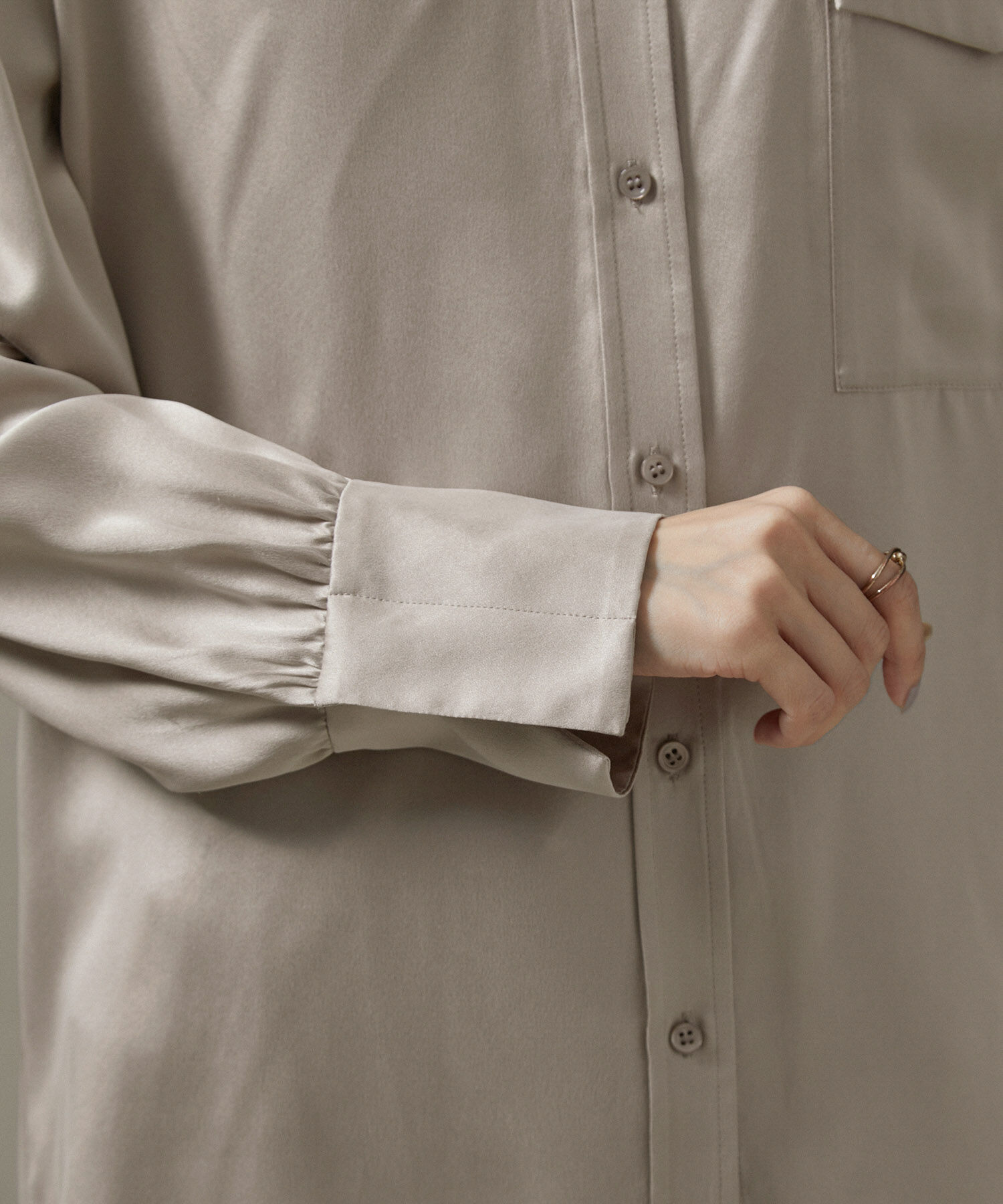 SALON adam et rope'「[24AW]GENTLE SILK シャツブラウス【セットアップ対応】」|シャツ・ブラウス|