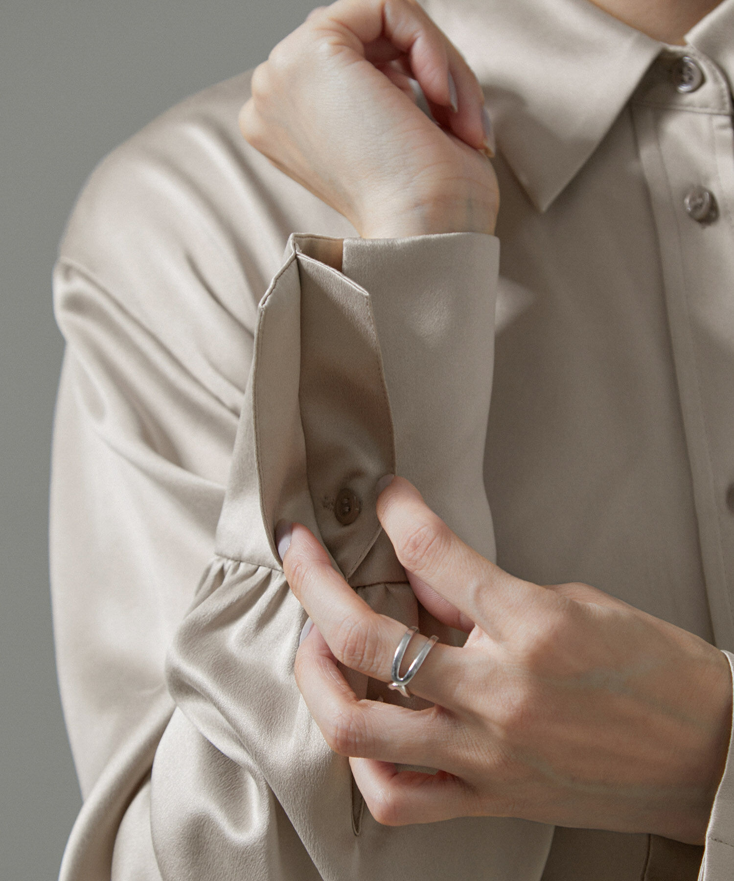 SALON adam et rope'「[24AW]GENTLE SILK シャツブラウス【セットアップ対応】」|シャツ・ブラウス|