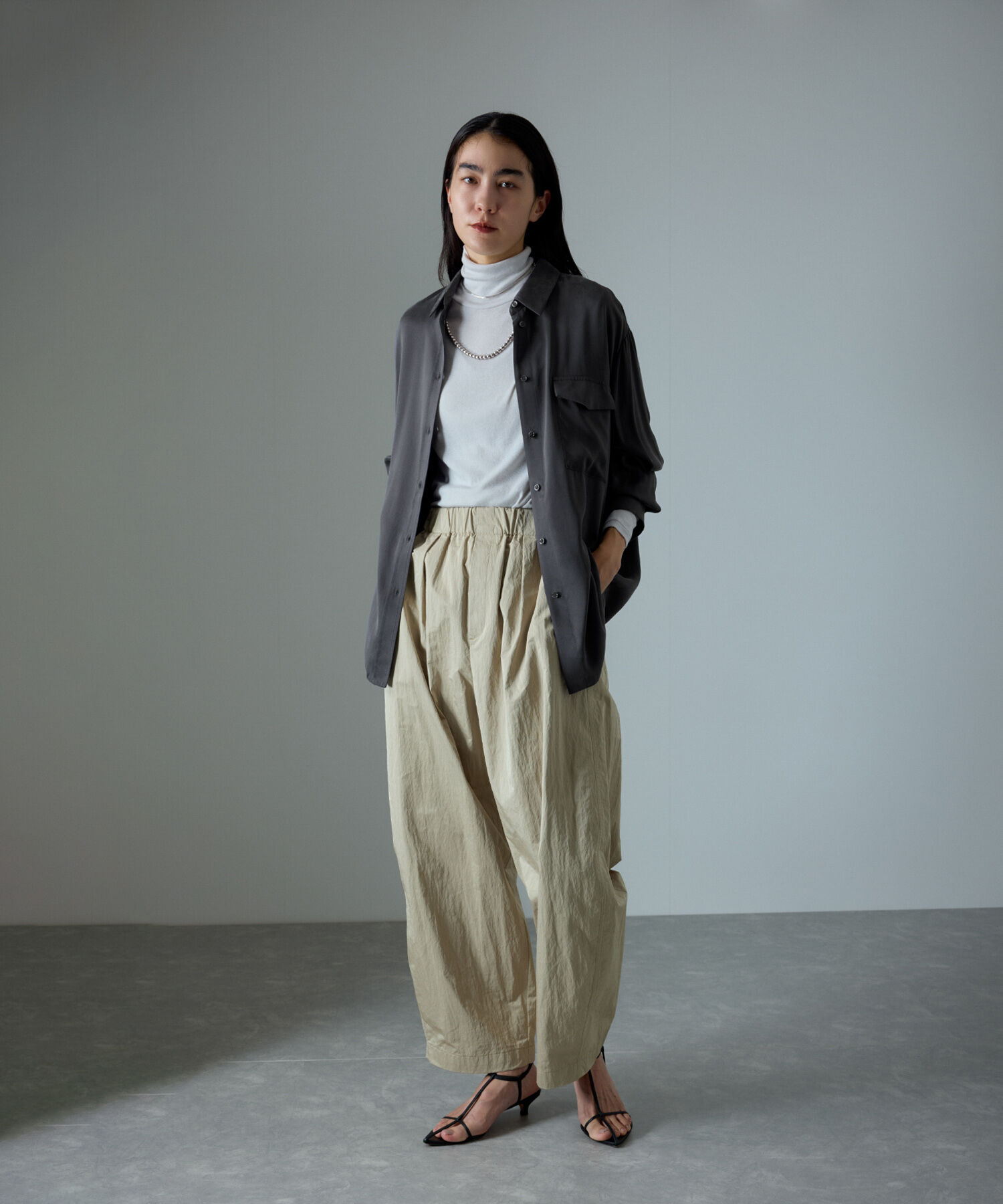 SALON adam et rope'「[24AW]GENTLE SILK シャツブラウス【セットアップ対応】」|シャツ・ブラウス|
