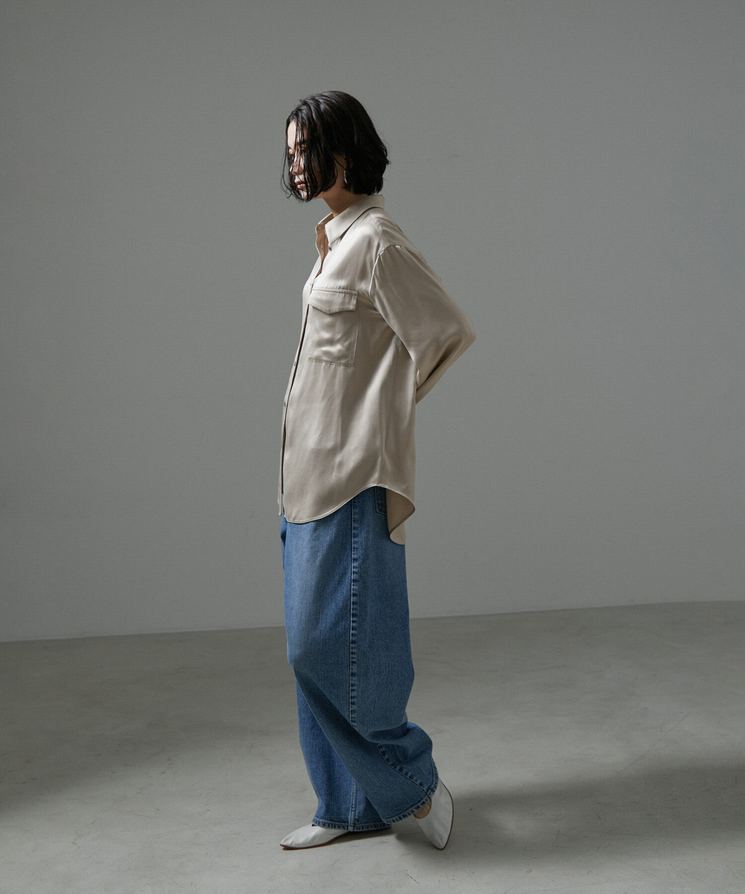 SALON adam et rope'「[24AW]GENTLE SILK シャツブラウス【セットアップ対応】」|シャツ・ブラウス|