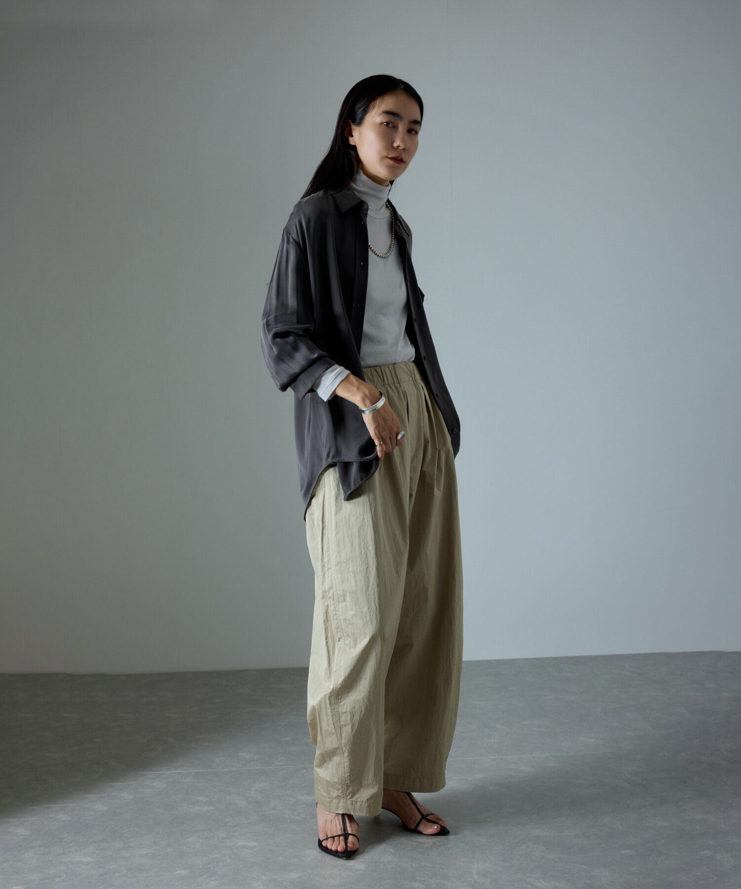 SALON adam et rope'「[24AW]GENTLE SILK シャツブラウス【セットアップ対応】」|シャツ・ブラウス|