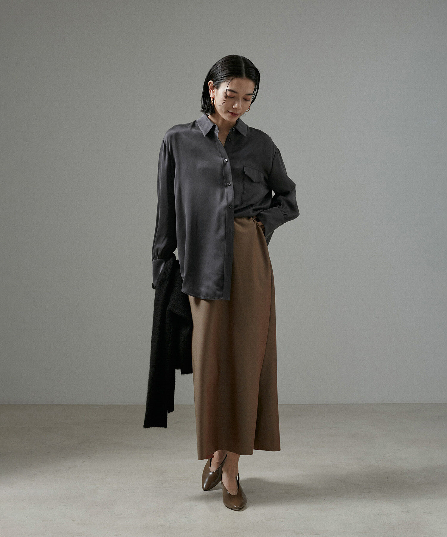 SALON adam et rope'「[24AW]GENTLE SILK シャツブラウス【セットアップ対応】」|シャツ・ブラウス|