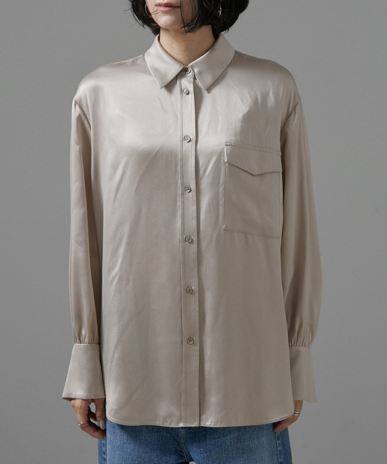 SALON adam et rope'「[24AW]GENTLE SILK シャツブラウス【セットアップ対応】」|シャツ・ブラウス|