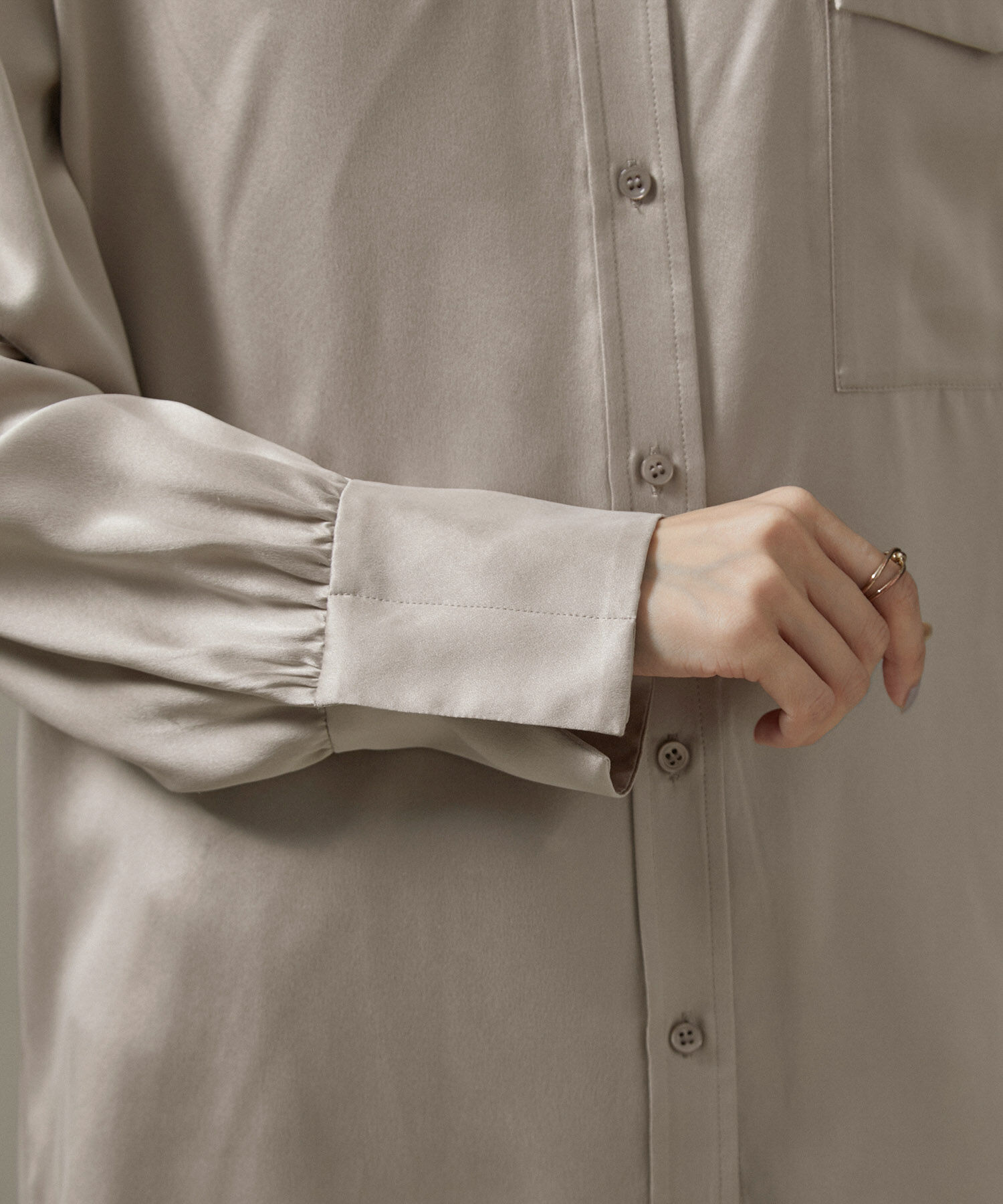 SALON adam et rope'「[24AW]GENTLE SILK シャツブラウス【セットアップ対応】」|シャツ・ブラウス|