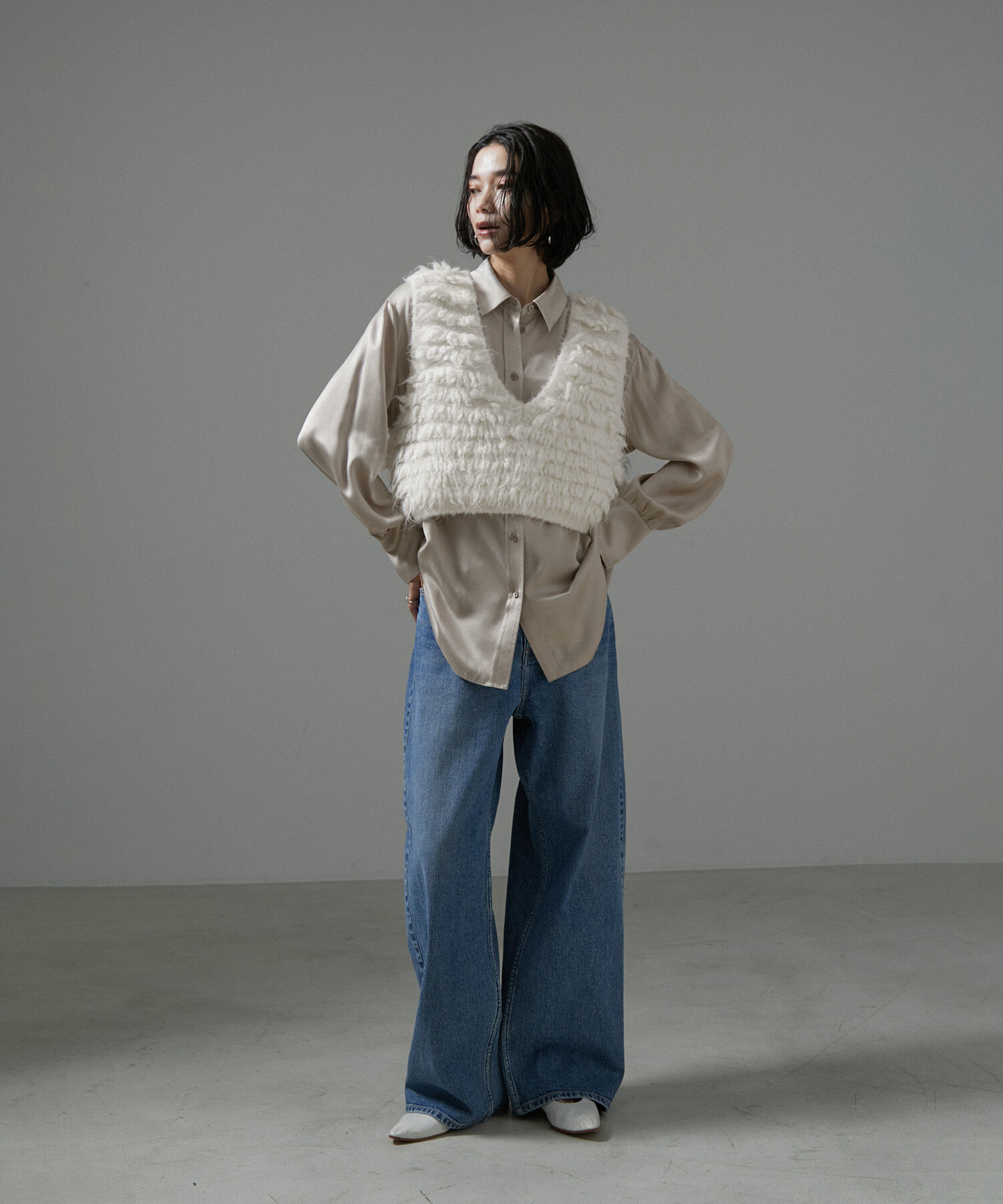SALON adam et rope'「[24AW]GENTLE SILK シャツブラウス【セットアップ対応】」|シャツ・ブラウス|
