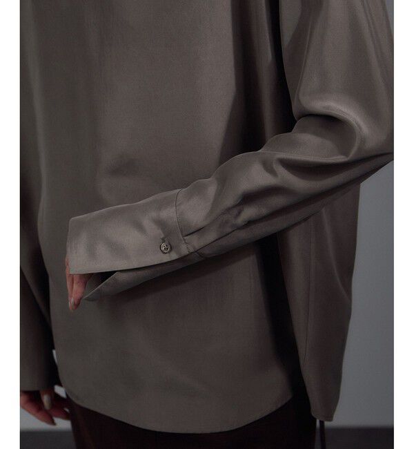 SALON adam et rope'「[25AW]GENTLE SILK ロングスリーブプルオーバー【セットアップ対応・洗える】」|シャツ・ブラウス|