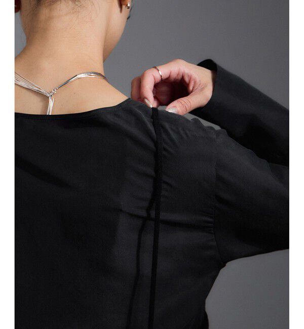 SALON adam et rope'「[25AW]GENTLE SILK ロングスリーブプルオーバー【セットアップ対応・洗える】」|シャツ・ブラウス|