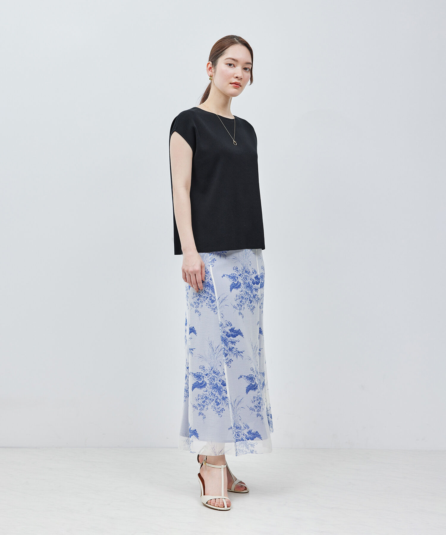 ROPE「【洗える】【接触冷感】ICE COTTONアームレットニットトップス【雑誌/メディア掲載】」|ニット・セーター|