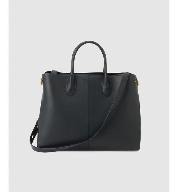 ROPE「【A4対応】【通勤】サイドメタルビッグトート【追加生産】」|トートバッグ|ブラック(01)