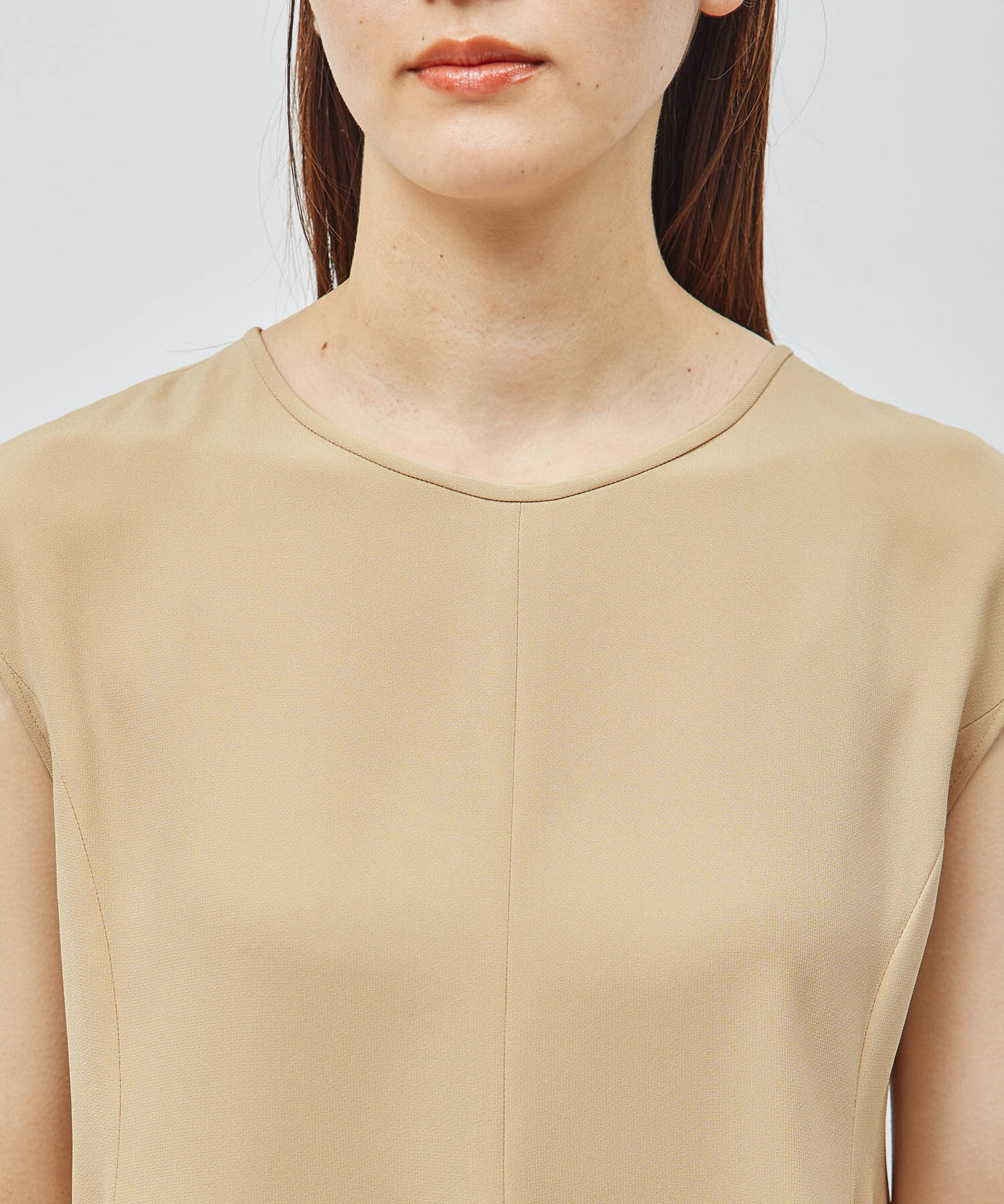 ROPE「トリアセバックサテンペプラムブラウス/セットアップ対応」|シャツ・ブラウス|