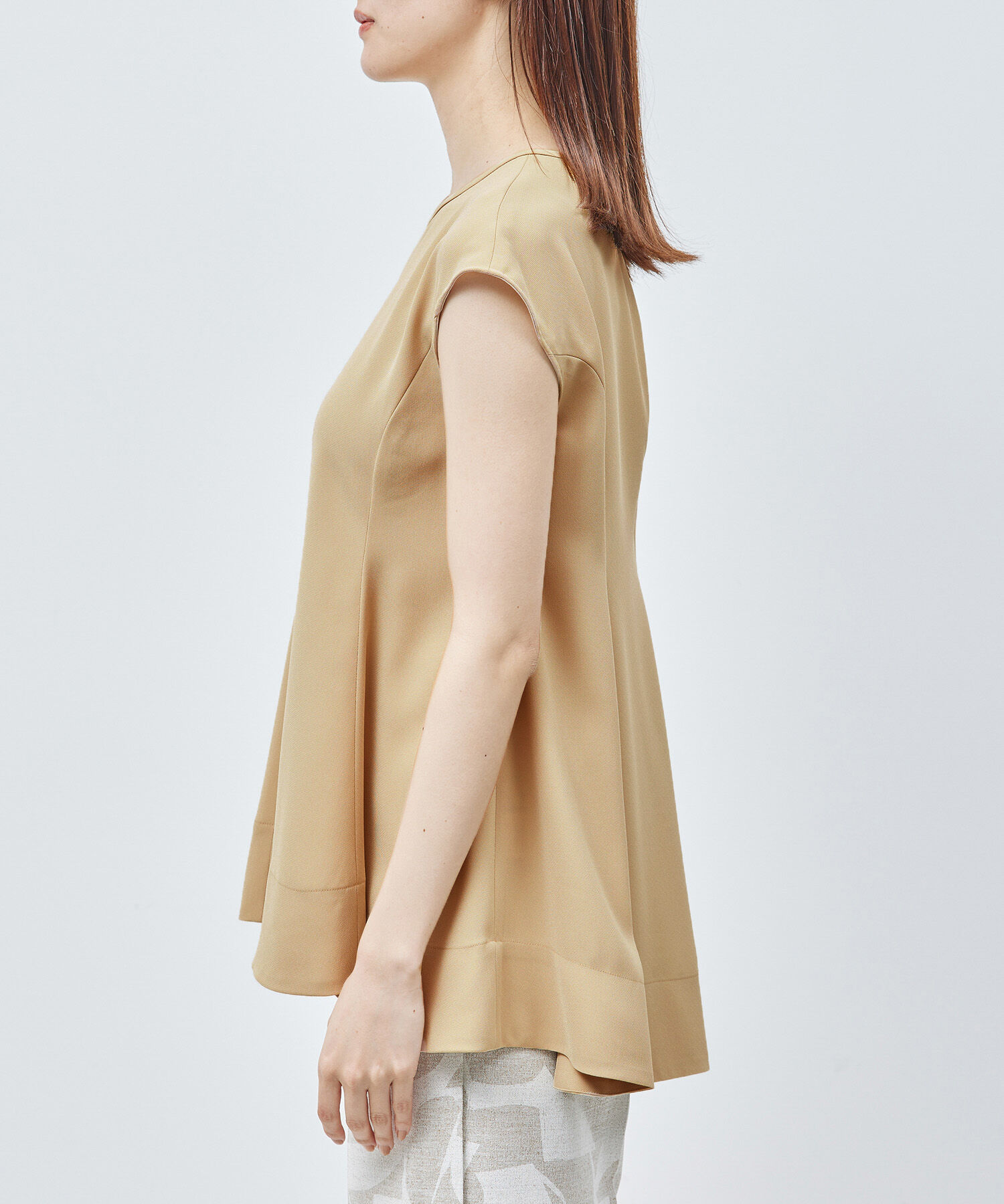 ROPE「トリアセバックサテンペプラムブラウス/セットアップ対応」|シャツ・ブラウス|