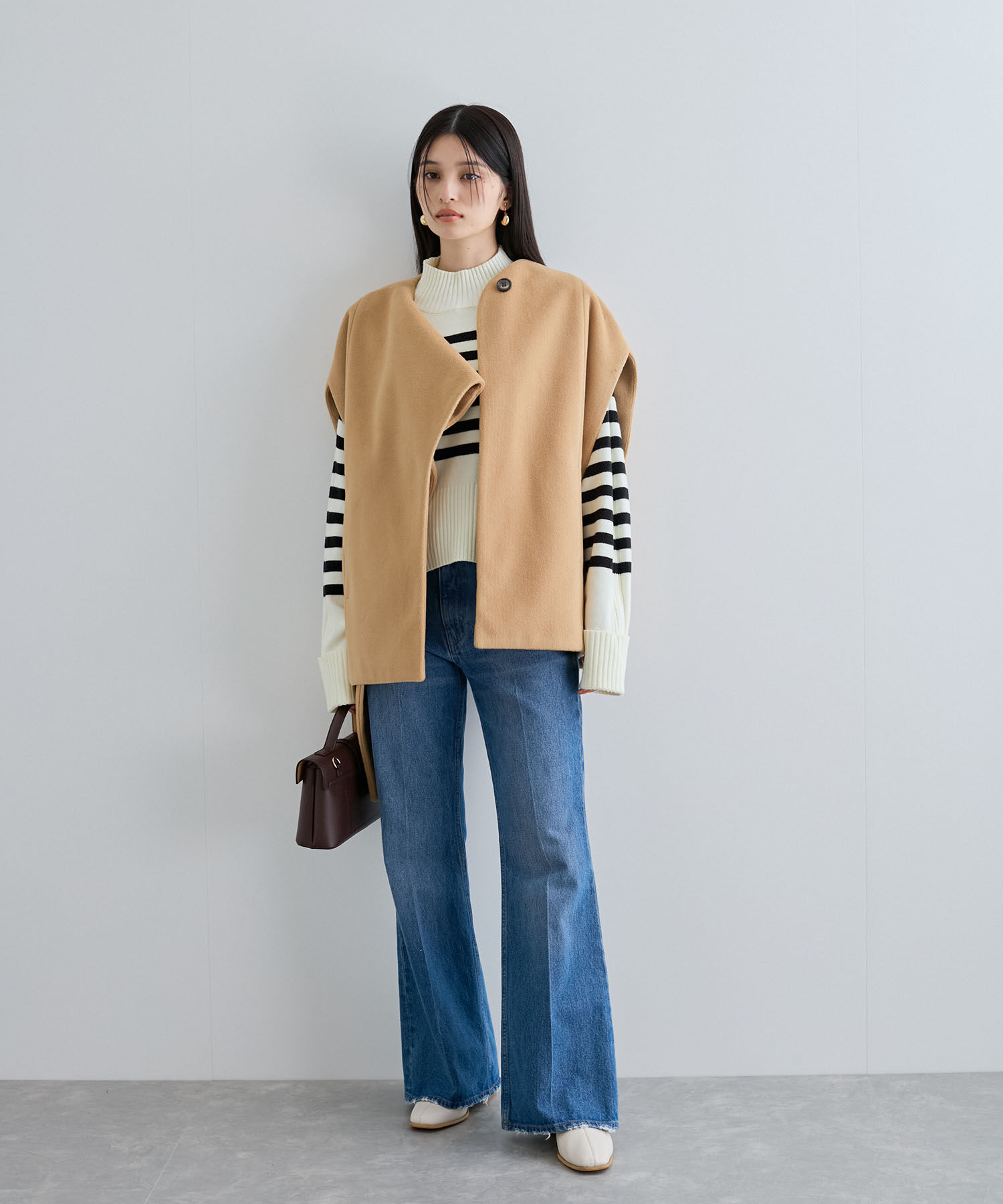 VIS「マフラーみたいに巻けるポンチョベスト」|ポンチョ・ケープ|