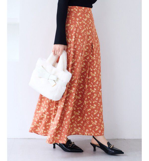 VIS「【WEB限定】アソート柄セミフレアロングスカート」|スカート|