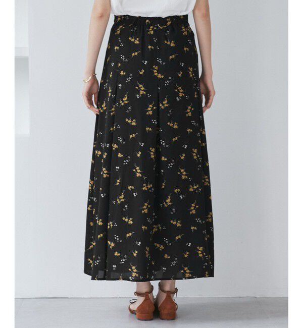 VIS「【WEB限定】アソート柄セミフレアロングスカート」|スカート|