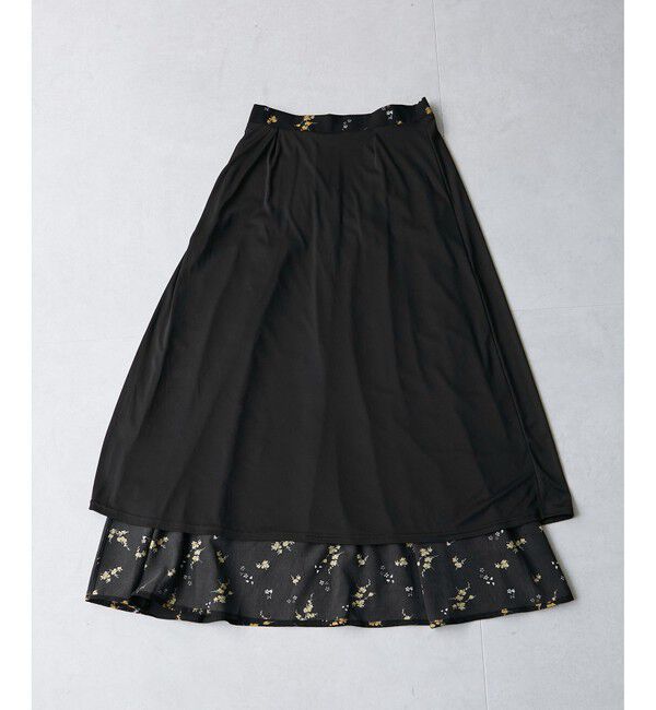 VIS「【WEB限定】アソート柄セミフレアロングスカート」|スカート|