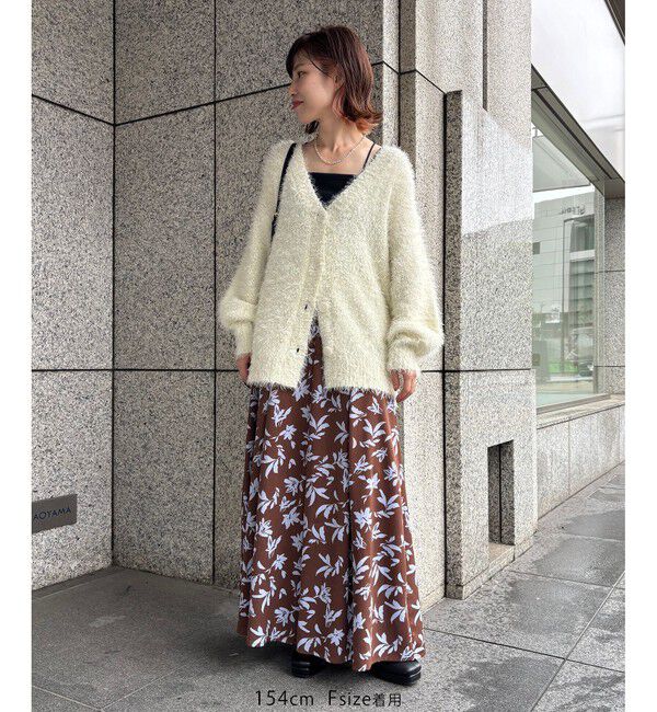 VIS「【WEB限定】アソート柄セミフレアロングスカート」|スカート|