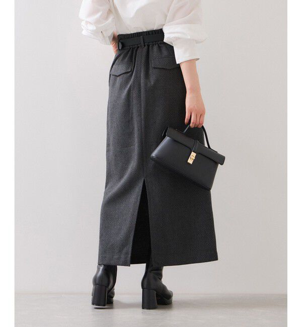 VIS「へリンボーンIラインロングスカート/セットアップ対応」|スカート|