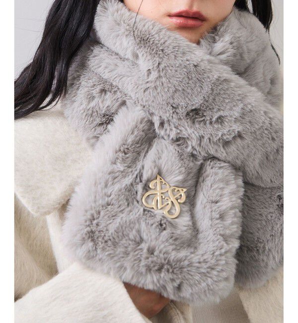 VIS「ボリュームフェイクファーティペット」|マフラー|