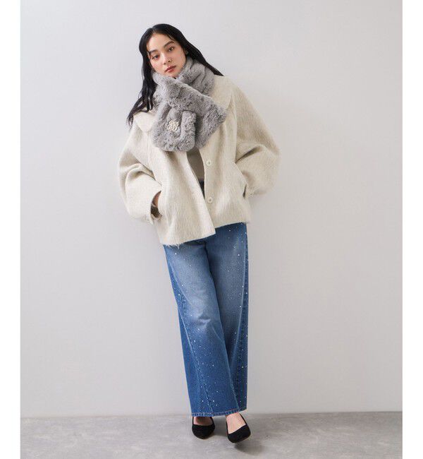 VIS「ボリュームフェイクファーティペット」|マフラー|