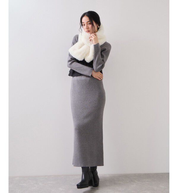 VIS「ボリュームフェイクファーティペット」|マフラー|