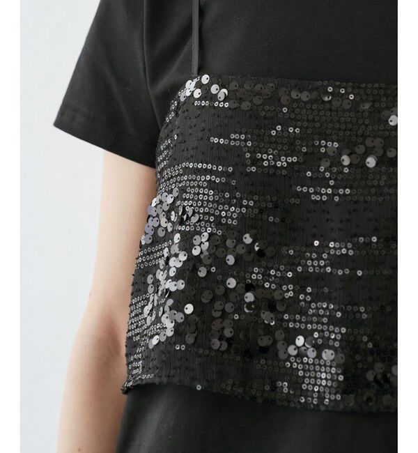 Rope&rsquo;Picnic「スパンコールビスチェ付きカットトップス」|Tシャツ・カットソー|
