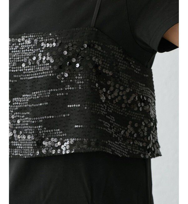 Rope&rsquo;Picnic「スパンコールビスチェ付きカットトップス」|Tシャツ・カットソー|