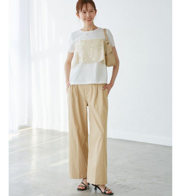 Rope&rsquo;Picnic「スパンコールビスチェ付きカットトップス」|Tシャツ・カットソー|