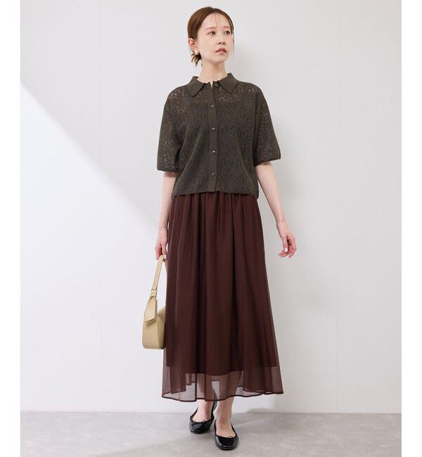 Rope&rsquo;Picnic「レース襟付きカーディガン」|カーディガン|