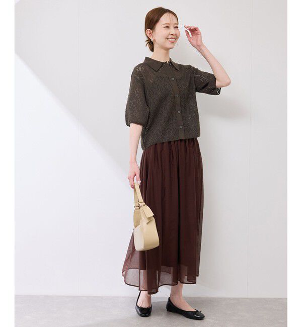 Rope&rsquo;Picnic「レース襟付きカーディガン」|カーディガン|