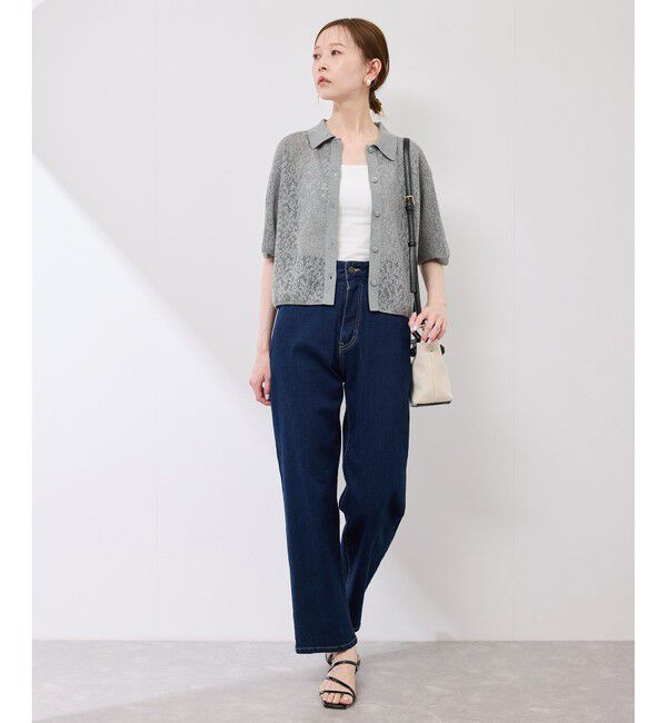 Rope&rsquo;Picnic「レース襟付きカーディガン」|カーディガン|