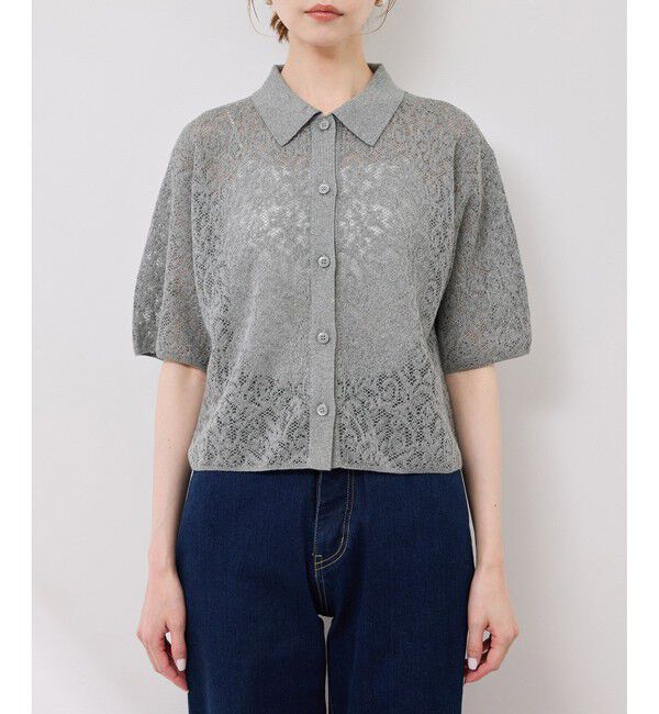 Rope&rsquo;Picnic「レース襟付きカーディガン」|カーディガン|